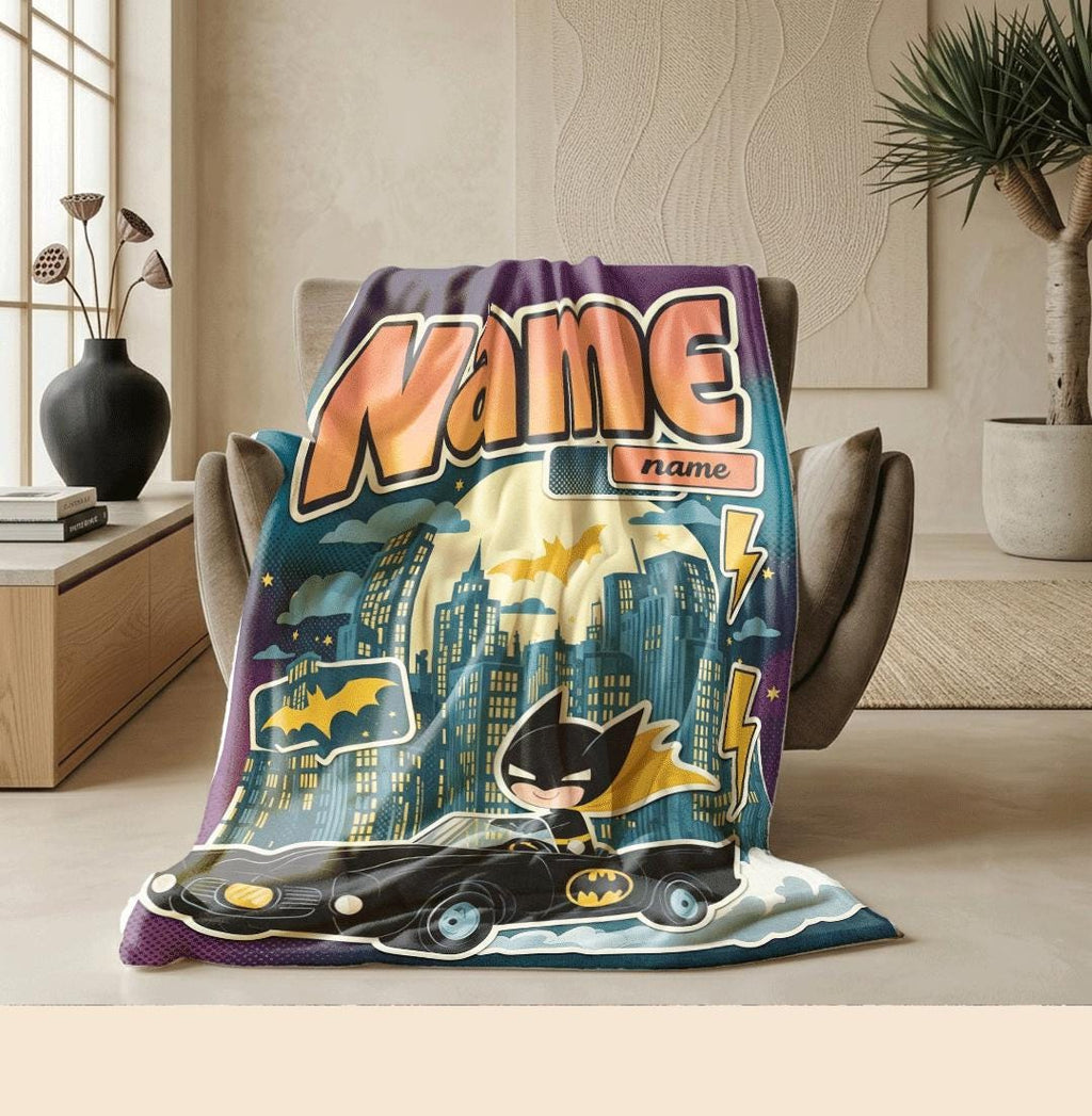 Pop batman print dorm blanket lovely sofa blanket travel blanket air conditioning blankets Customized name surprise gift household decor