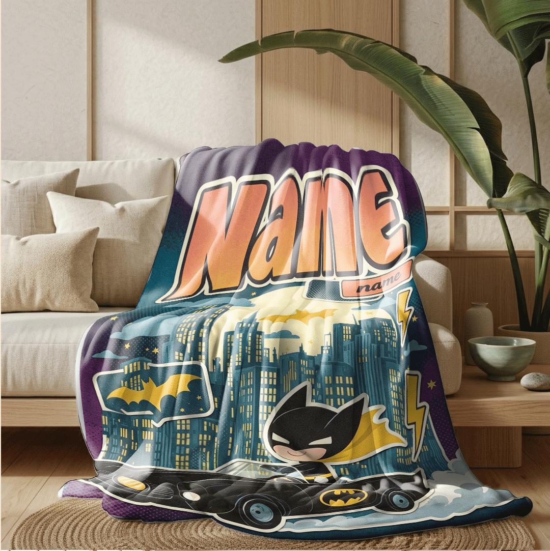 Pop batman print dorm blanket lovely sofa blanket travel blanket air conditioning blankets Customized name surprise gift household decor