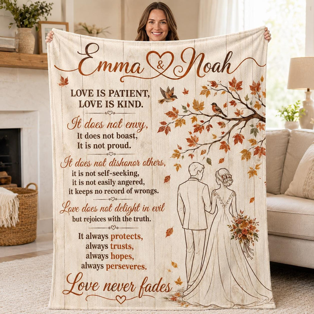 Wedding Gift, Bridal Shower Gifts for Bride, Couple Blanket from Photo, Wedding Anniversary Gift for Husband Wife, Romantic Keepsake Throw