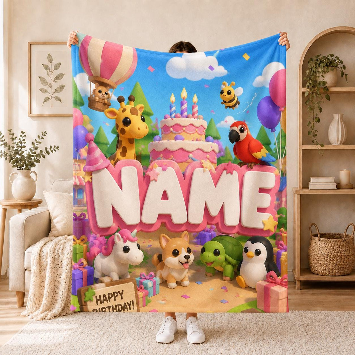 Kids Adopt Me Pet Blanket Soft Throw, Game Character Home Couch Cover