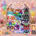Personalized Colorful Cartoon Flannel Blanket, Custom Name Cute Character Throw, Soft Cozy Kids Blanket, Bedroom Sofa Travel Gift