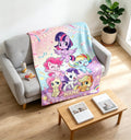 Personalized My Little Pony Blanket Soft Throw, Custom Name Kids Throw, Gift For Girls