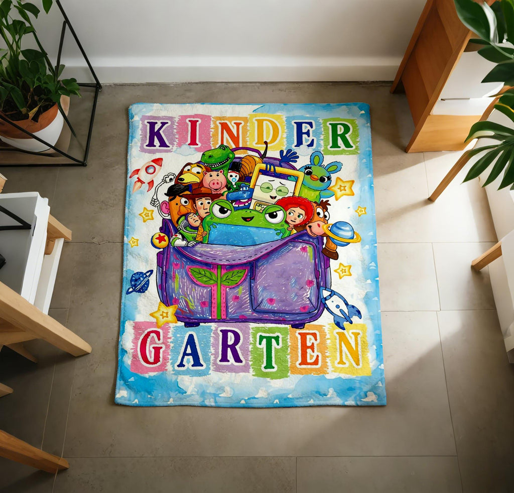 Toy Story Kindergarten Blanket Soft Throw, Kids Cartoon Plush Fleece Throw