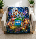 Personalized Toy Story Fleece Throw Blanket, Custom Name Kids Plush Soft Blanket