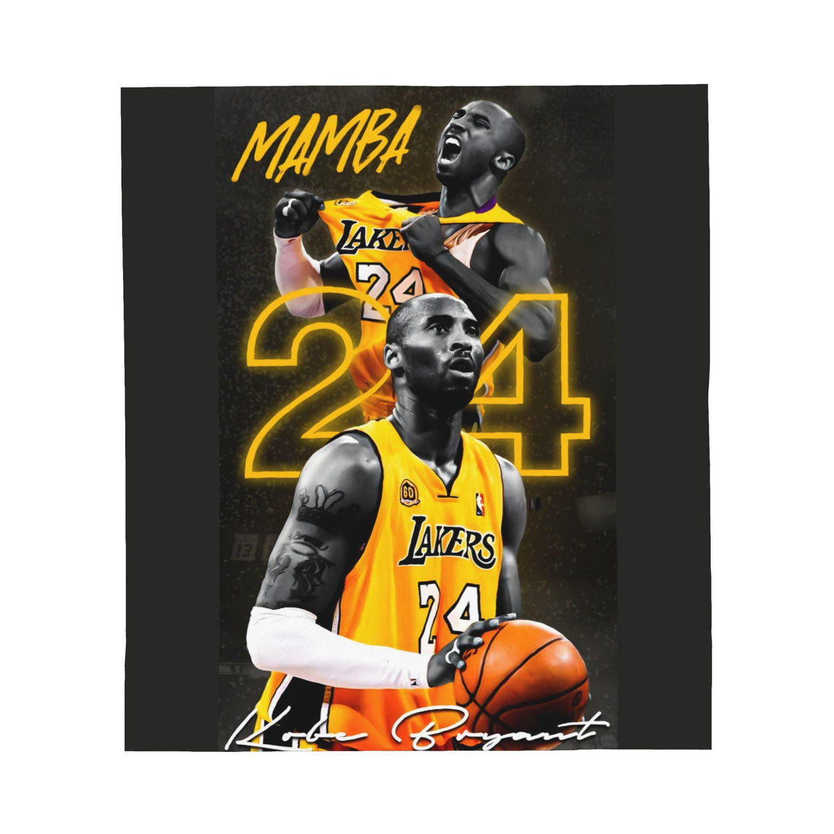 Basketball Legend Inspired Flannel Blanket, Vintage Sports Throw Blanket, Cozy Fleece Blanket Gift for Basketball Fans, Home Decor