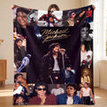 Vintage Pop Music Legend Fleece Blanket, retro Concert Photo Collage Throw Blanket, Blanket for Music Lover, Couch Bed Blanket Gift