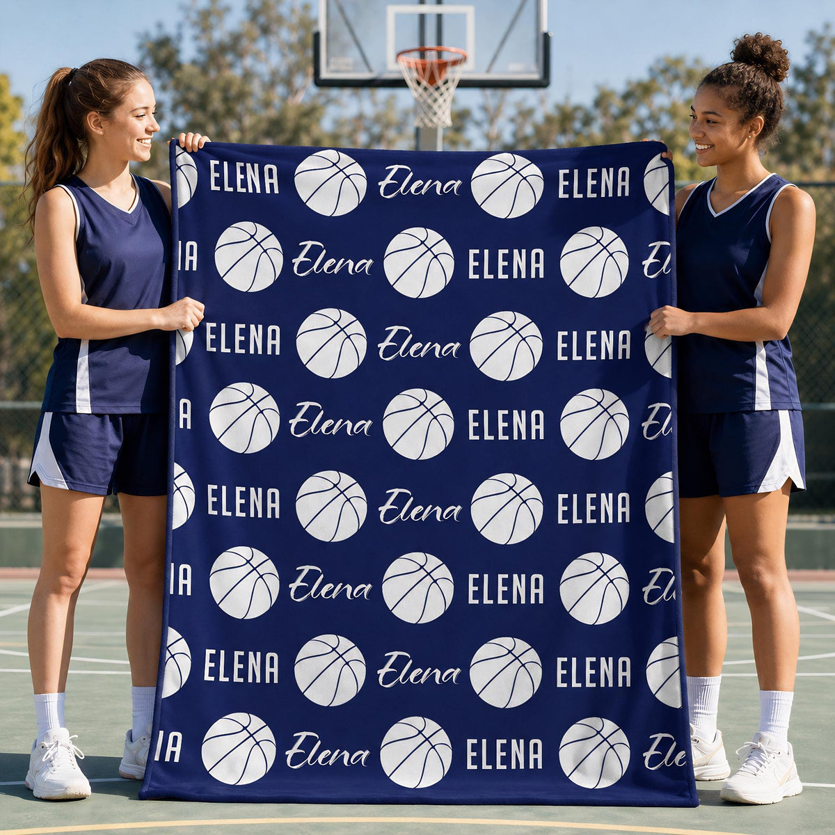 Personalized Basketball Blanket,Custom Basketball Flannel Throw Blanket,Basketball Team Gift,Senior Night Basketball Gifts For Boy,Keepsake