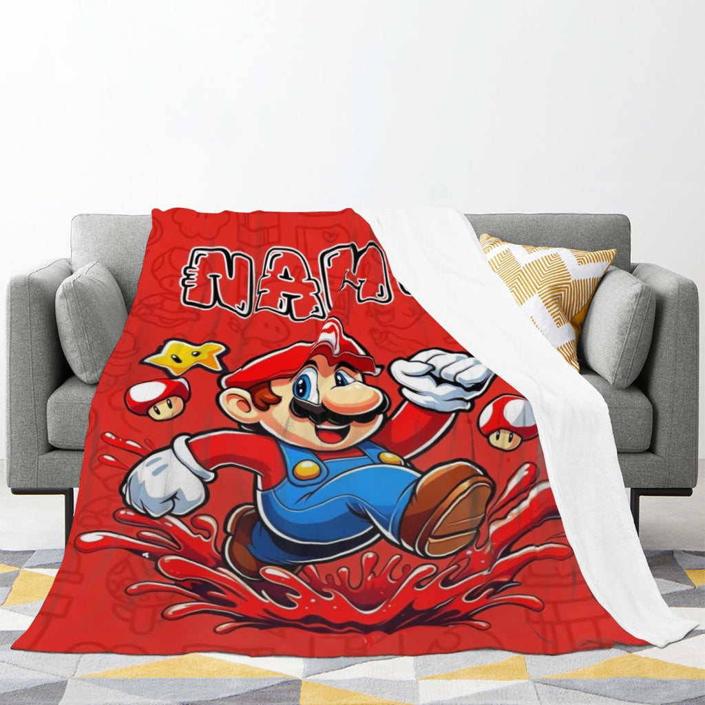 Personalized Game Blanket, Custom Boy Blanket, Gamer Kids Throw, Birthday Gift