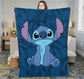 Cute Stitch Magic Kingdom Fleece Blanket, Disneyland Lilo and Stitch Blanket, Stitch Cartoon Movie Blanket, Disneyland Christmas Gifts