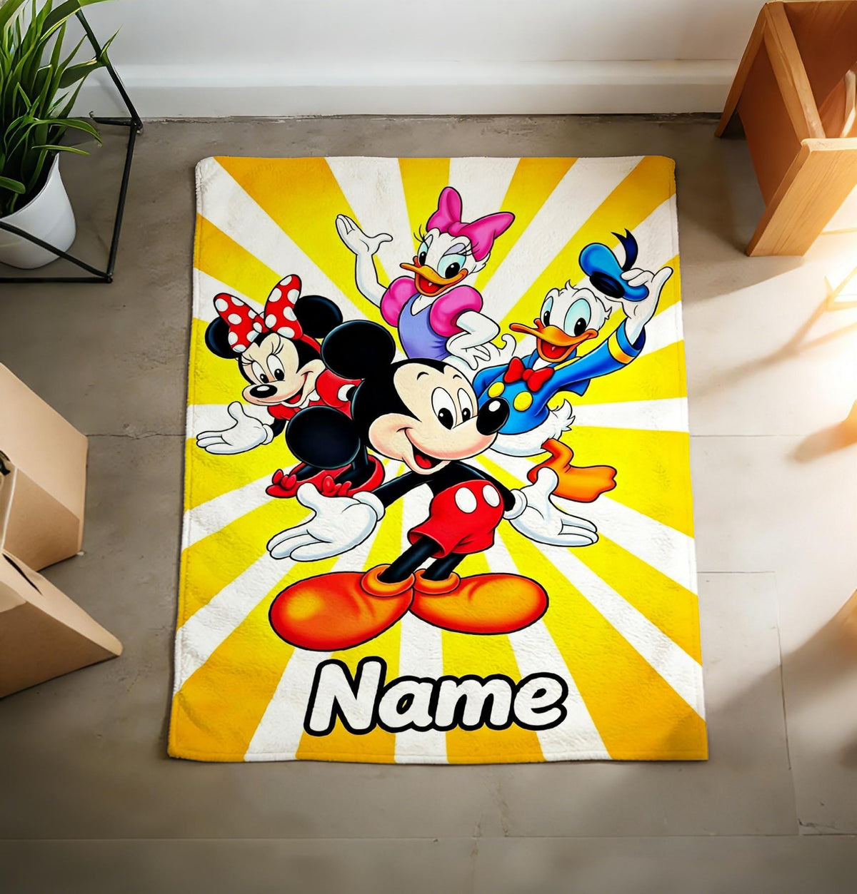 Personalized Disney Coquette Watercolor Blanket, Mickey and Friends Blanket, Magic Kingdom Blanket, Disney Birthday Girl, Disneyland Blanket