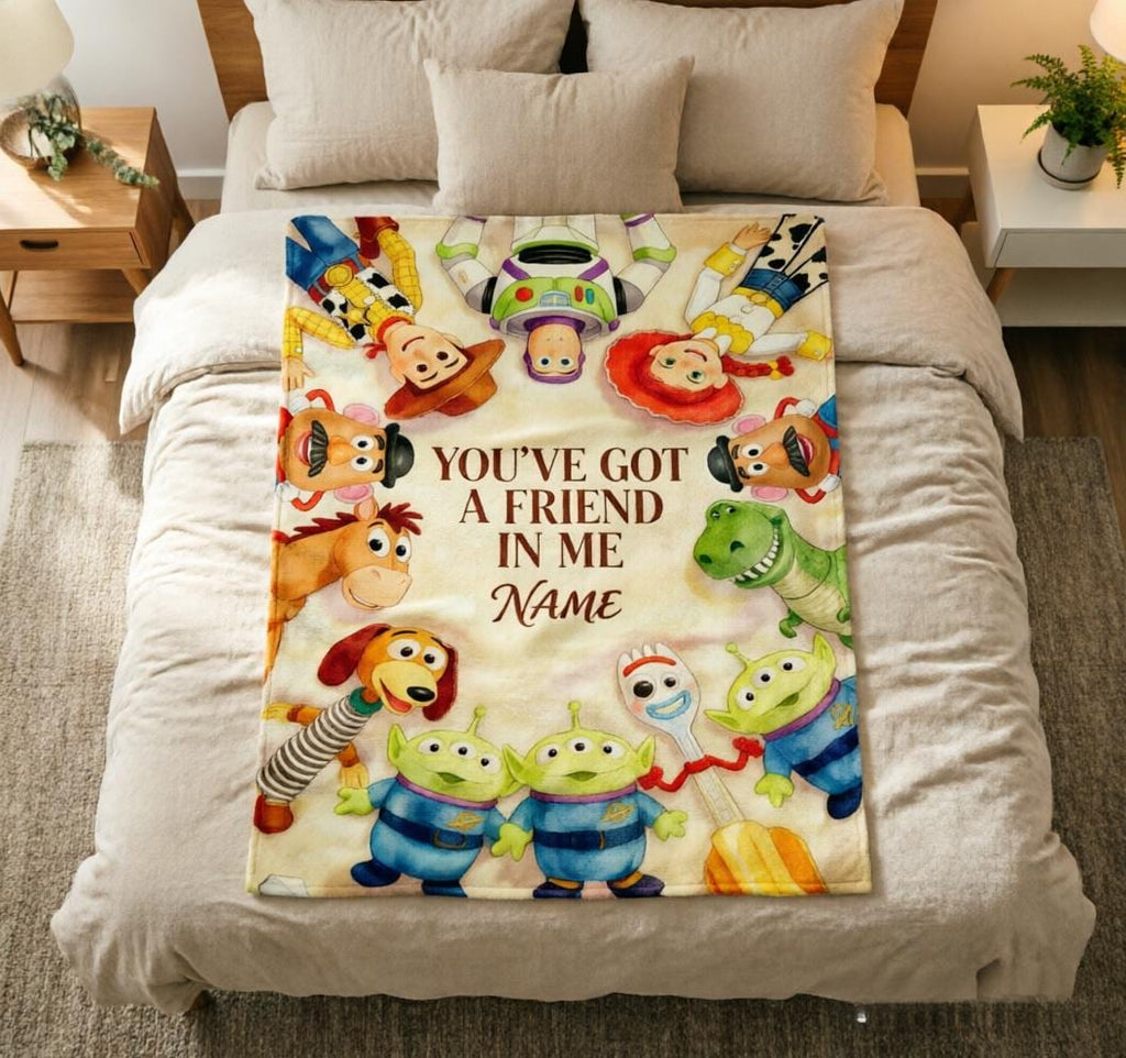 Custom Name Toy Story Quote Blanket Soft Throw, Woody Buzz Jessie Alien Throw Blanket, Birthday Gift For Children