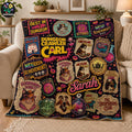 Custom Name Dungeon Crawler Carl Fleece Blanket, Funny Fantasy Novel Throw Blanket, Cozy Gamer Gift, LitRPG Fandom Soft Plush Blanket