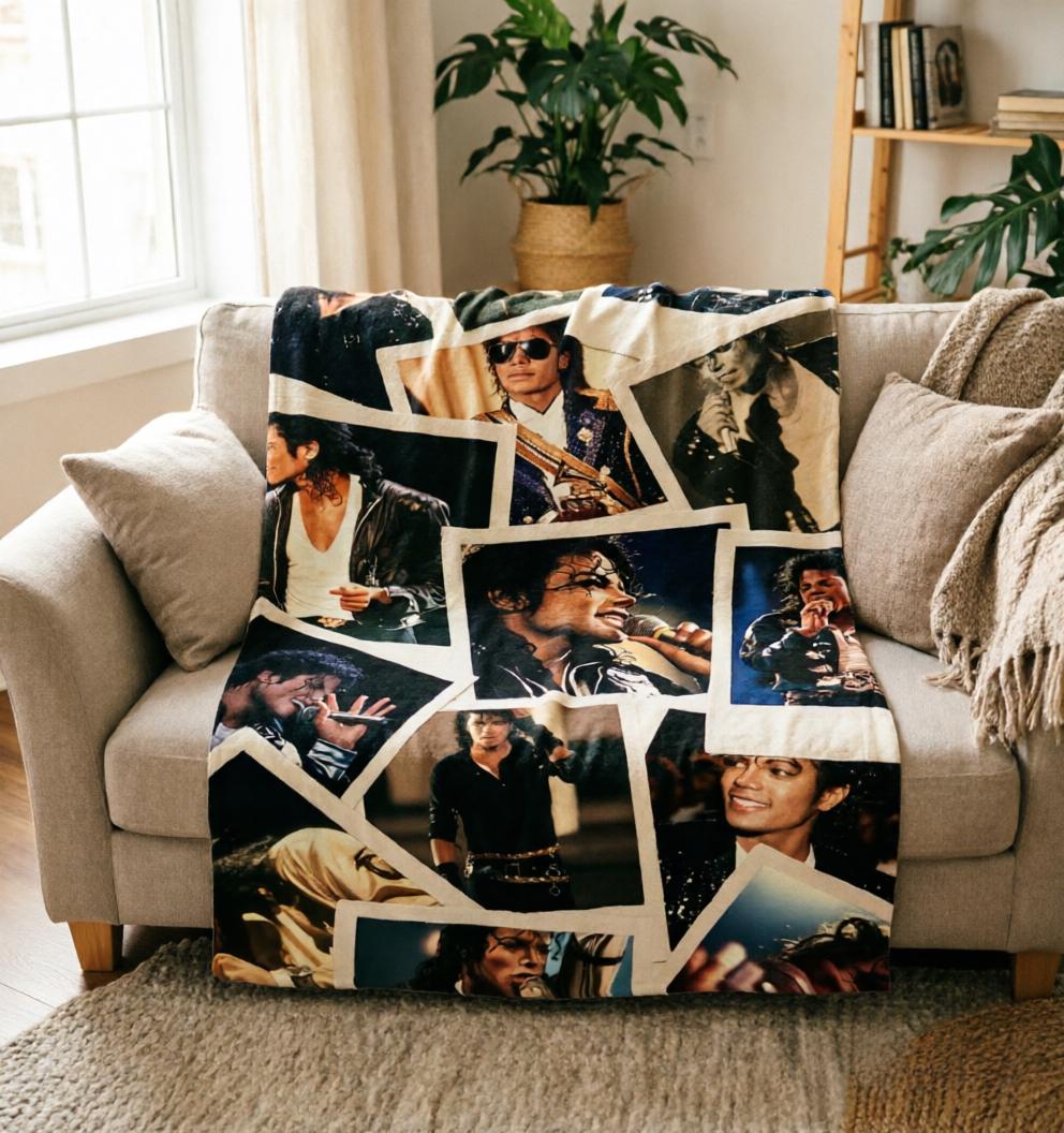 Michael Jackson Biopic Movie Poster Blanket Soft Throw, King of Pop Fan Birthday Gift