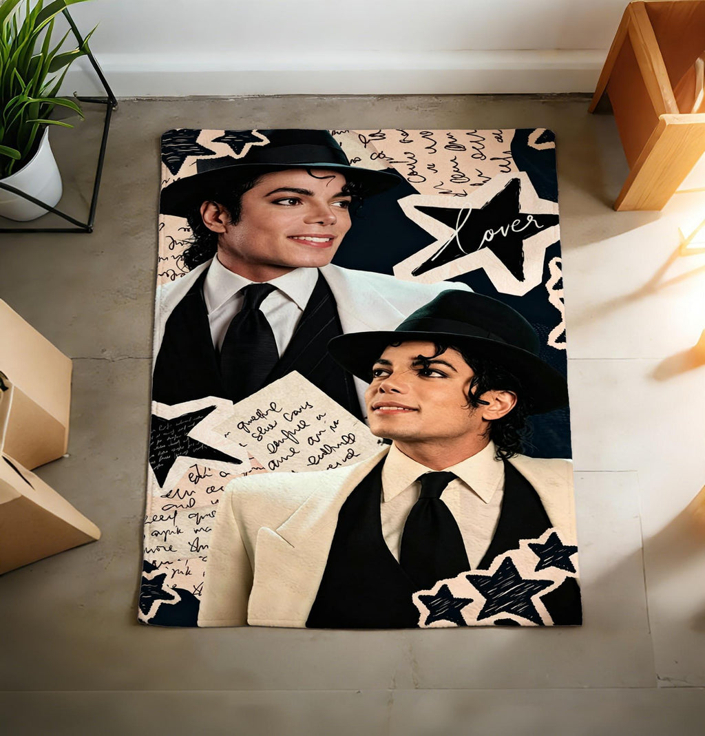 Michael Jackson Biopic Movie Poster Blanket Soft Throw, King of Pop Fan Birthday Gift