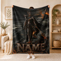 LotR Fan Blanket Soft Throw, Custom Name Lord Of The Rings Sauron Dark Art Print Dark Fantasy Fan Gift