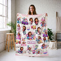 Gabby's Cat Car Blanket, Pink Cloud Dollhouse Throw, Pandy Paws Kids Bedding, Girls Playful Gift