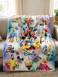 Personalized Mickey Crew Blanket Soft Throw, Mixed Cartoon Throw