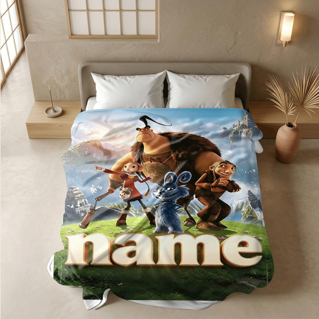 Medieval hero print travel portable blanket dorm blanket single blanket Customized name office blankets festival gift