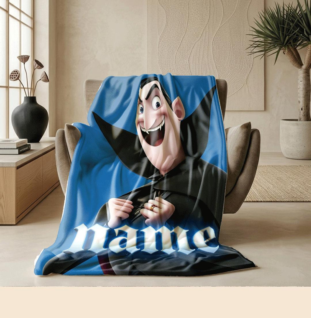 Vampire character print kids blanket car blanket sofa blanket Customized name winter warm blankets daily gift