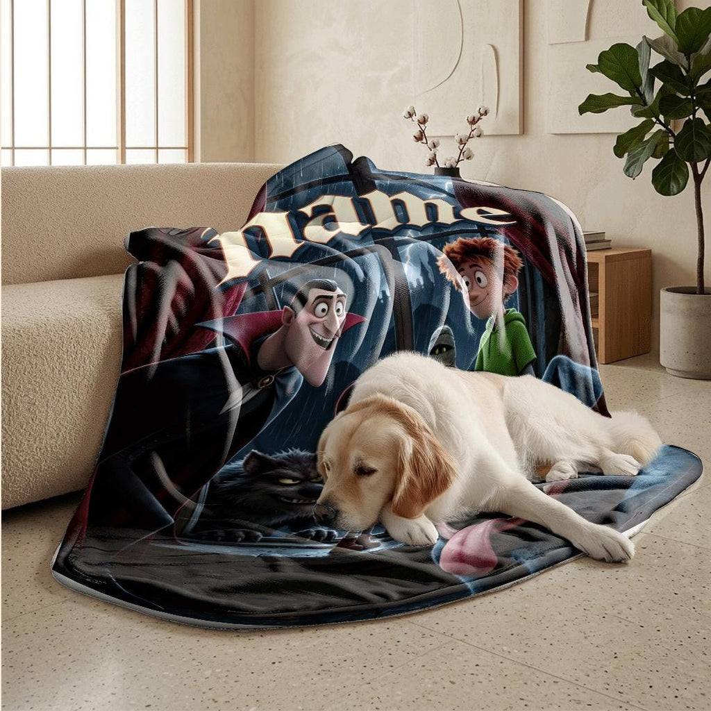 Hotel Transylvania print portable blanket dorm blanket couch blanket Customized name office blankets festival gift
