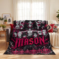 Personalized Anime AOT Blanket Custom Name Flannel SNK Throw Dark Fantasy Lover Gift Otaku Room Decor Teen Boy Birthday Gift Anime Merch