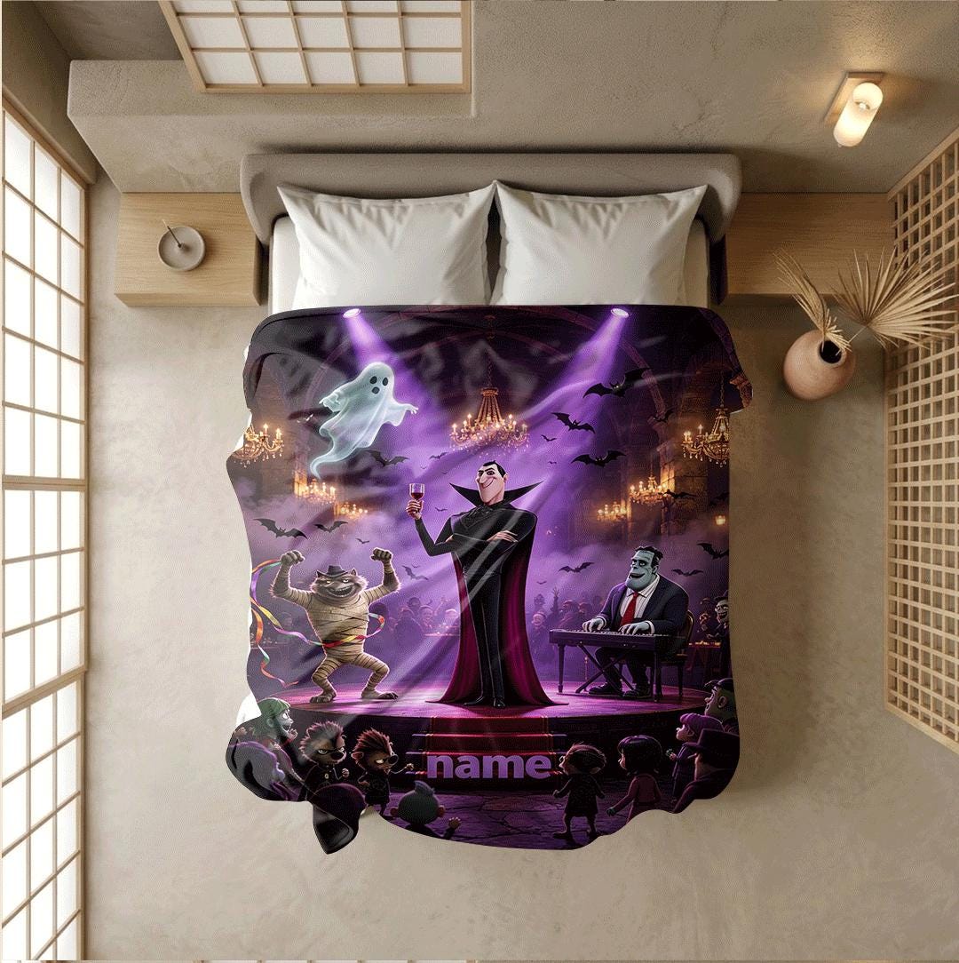 Monster stage print single blanket hotel blanket dorm single blanket Customized name air conditioning blankets surprise gift