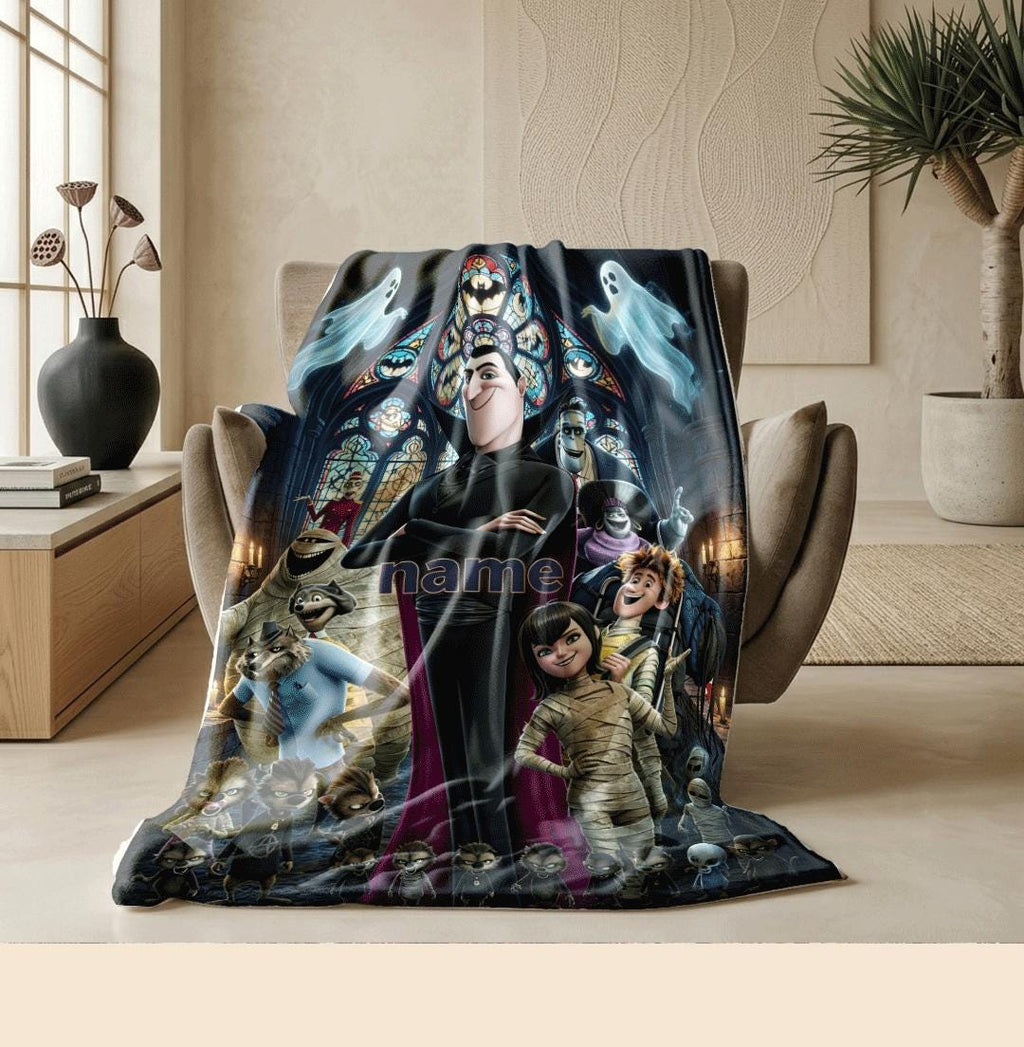 Gothic church monster print hotel blanket portable blanket dorm single blanket Customized name office blankets holiday gift
