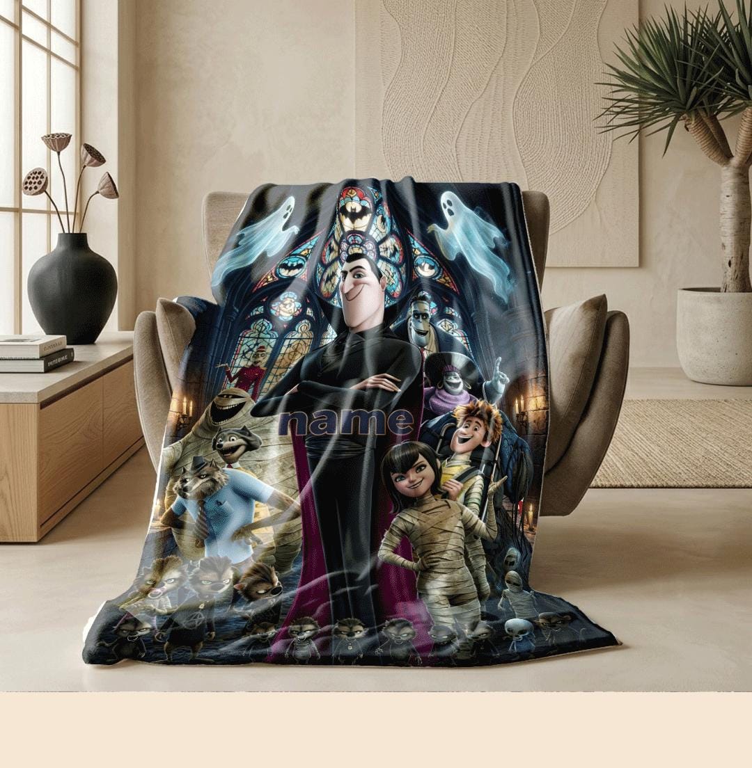 Gothic church monster print hotel blanket portable blanket dorm single blanket Customized name office blankets holiday gift
