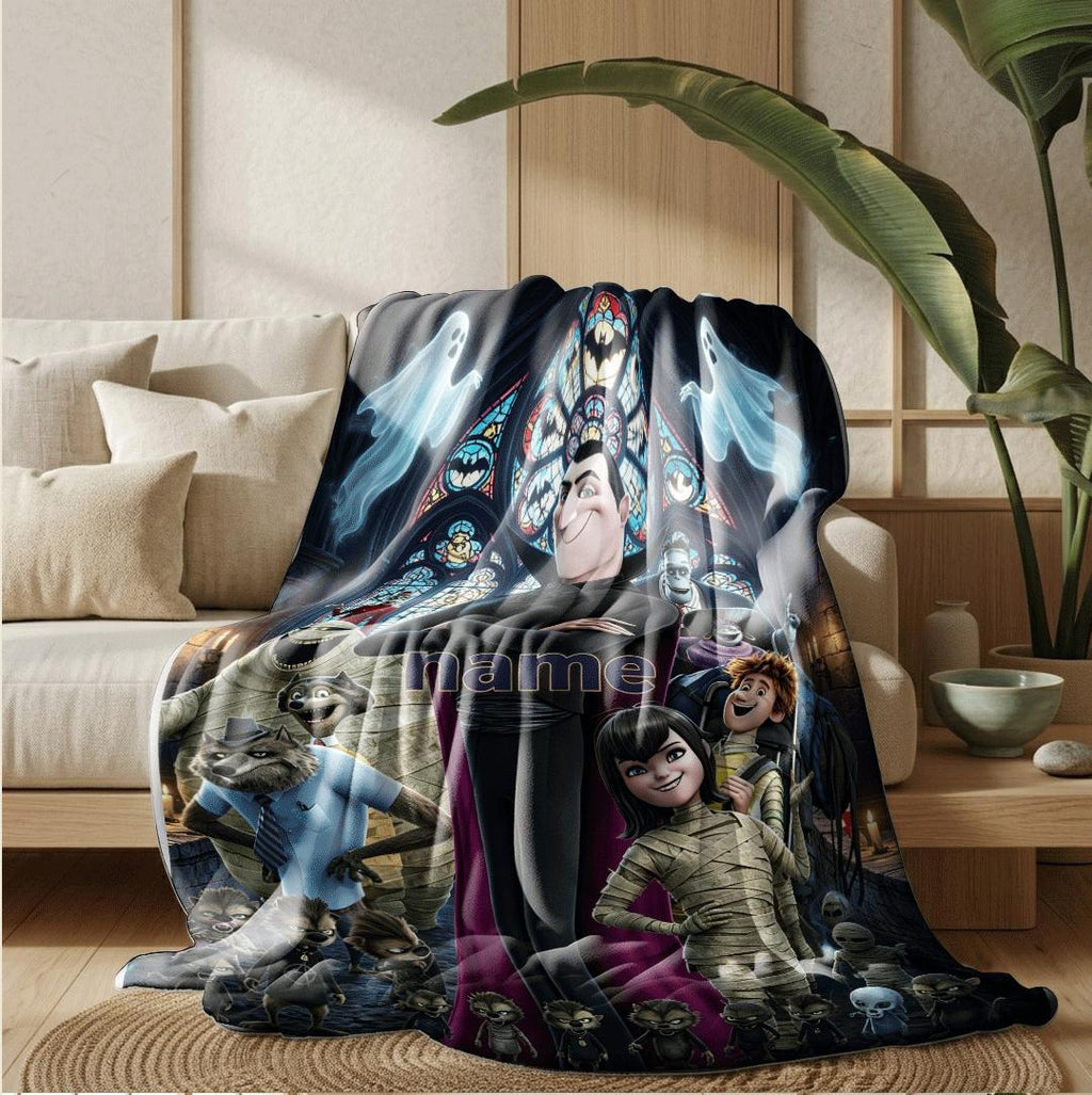 Gothic church monster print hotel blanket portable blanket dorm single blanket Customized name office blankets holiday gift