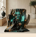 Magic library print kids blanket sofa blanket single blanket Customized name air conditioning blankets surprise gift
