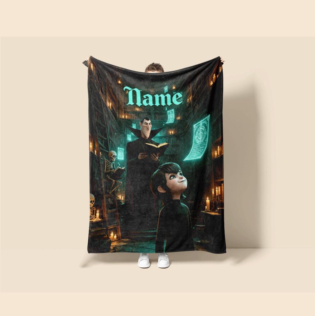 Magic library print kids blanket sofa blanket single blanket Customized name air conditioning blankets surprise gift