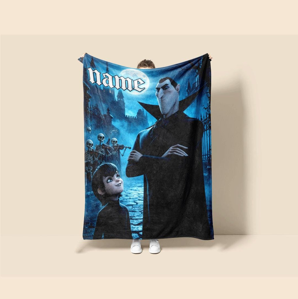 Castle moonlight print single blanket dorm blanket pet blanket Customized name all‑season blankets birthday surprise gift