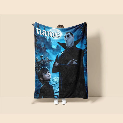 Castle moonlight print single blanket dorm blanket pet blanket Customized name all‑season blankets birthday surprise gift