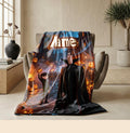 Halloween town print hotel blanket portable blanket dorm single blanket Customized name office blankets holiday present gift