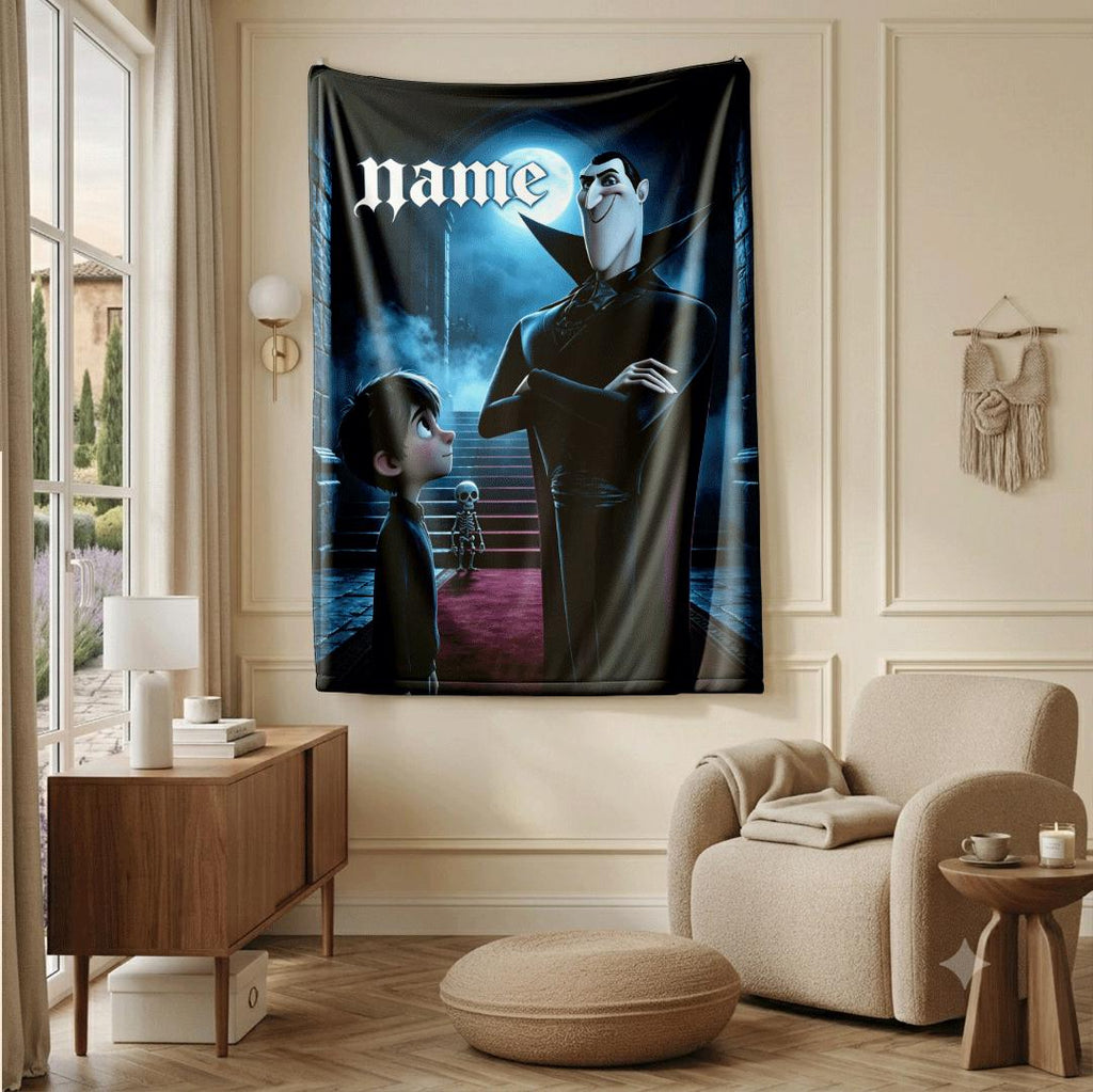 Castle hall print kids blanket sofa blanket single blanket Customized name air conditioning blankets youth souvenir gift