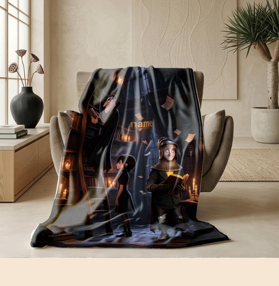 Hotel blanket Hotel Transylvania print Customized name single blanket car blanket nap blankets festive gift