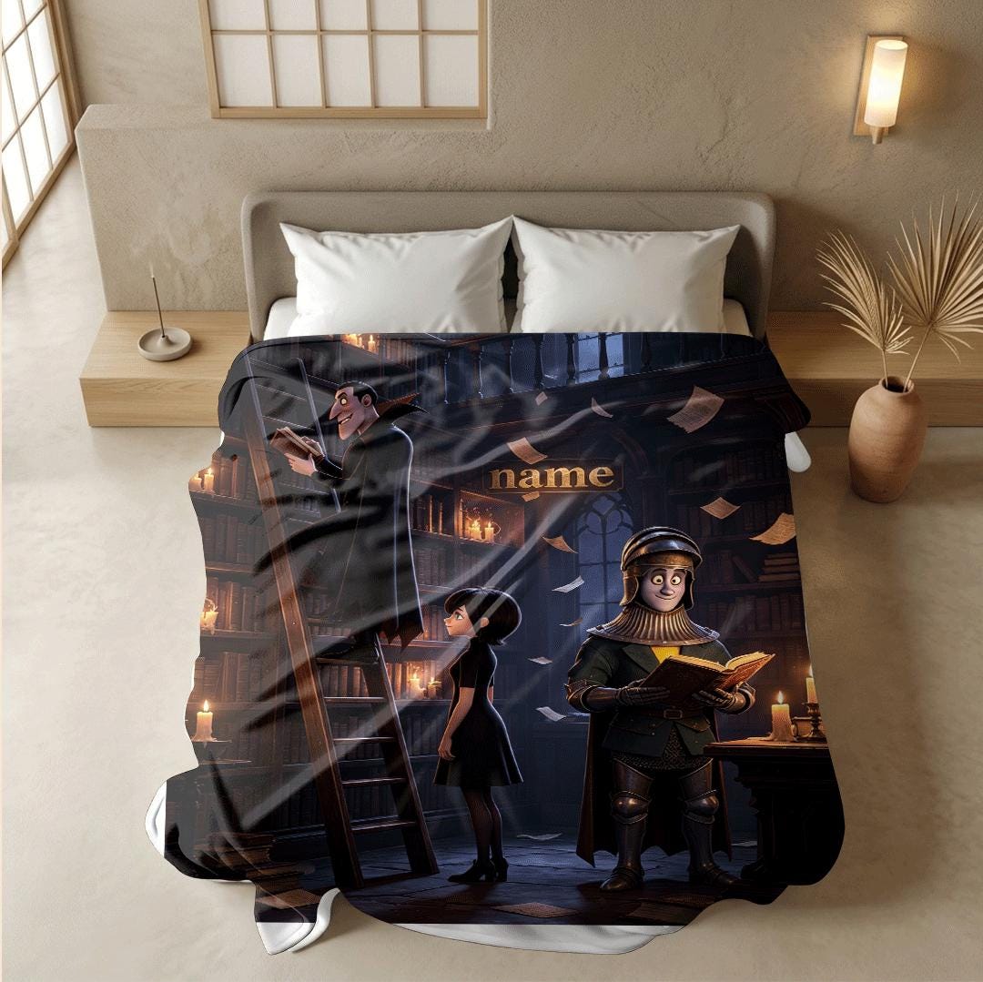 Hotel blanket Hotel Transylvania print Customized name single blanket car blanket nap blankets festive gift
