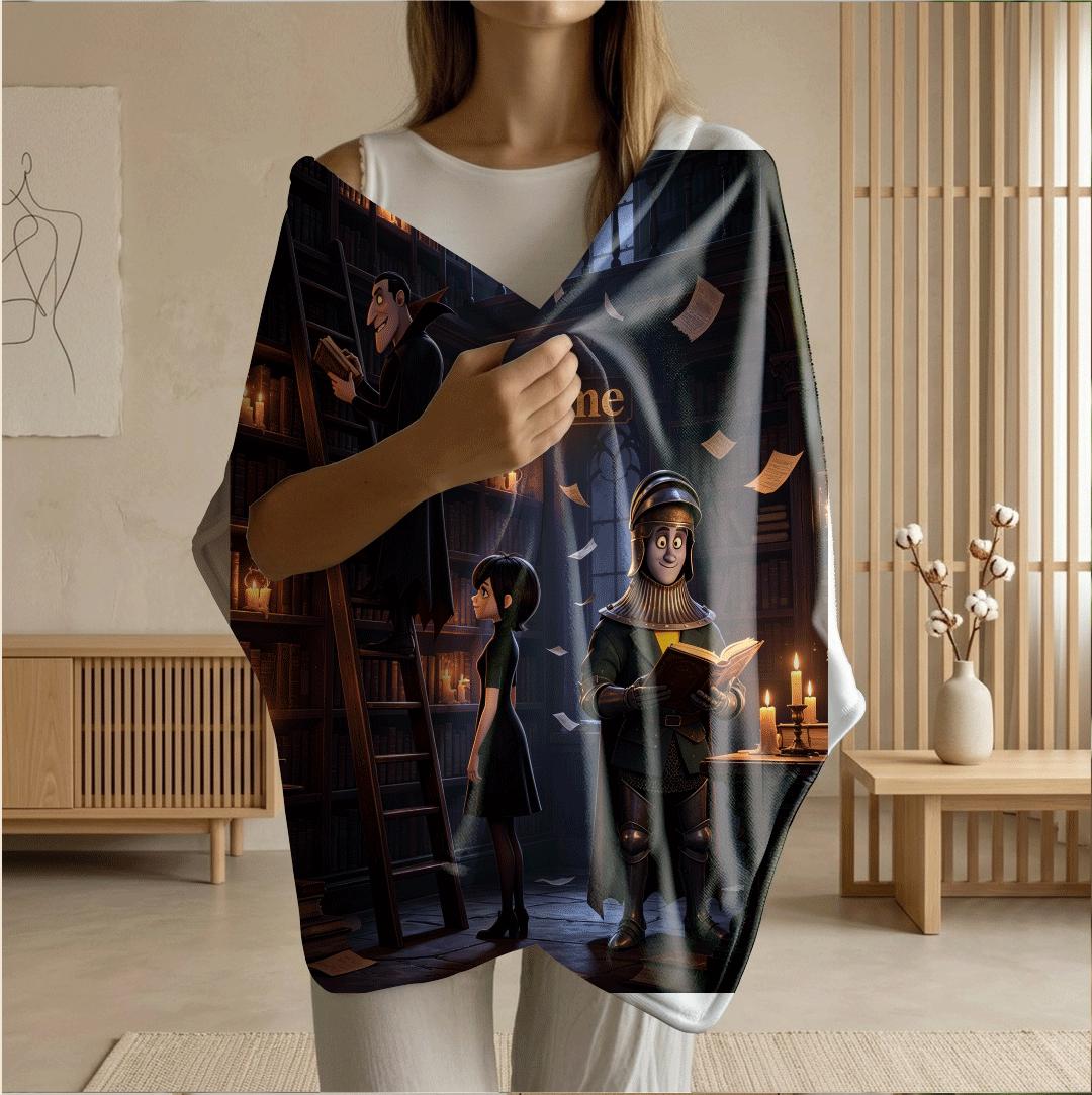 Hotel blanket Hotel Transylvania print Customized name single blanket car blanket nap blankets festive gift