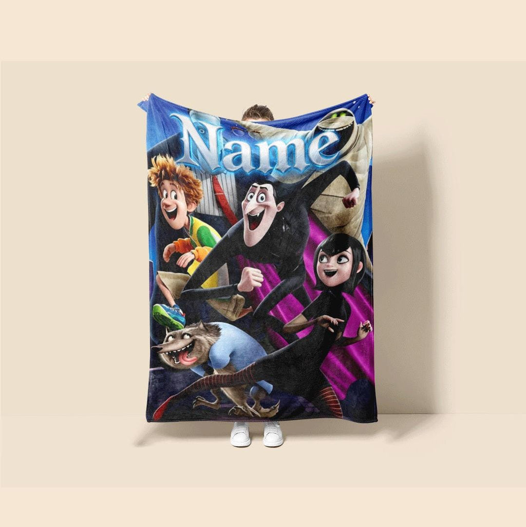 Sofa blanket Hotel Transylvania character print Customized name single blanket pet blanket nap blankets holiday gift