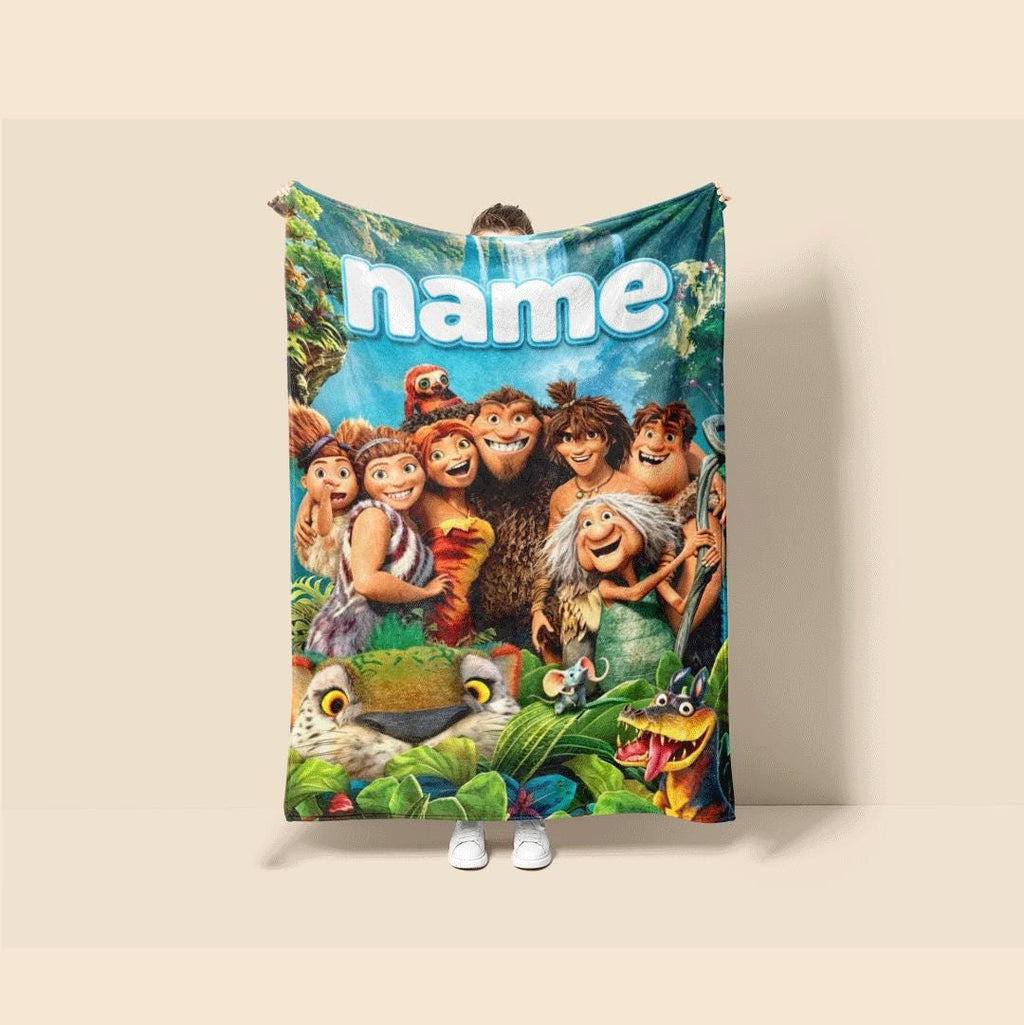 Dormitory blanket Croods cartoon print Customized name kids blanket car blanket air conditioning blankets birthday gift