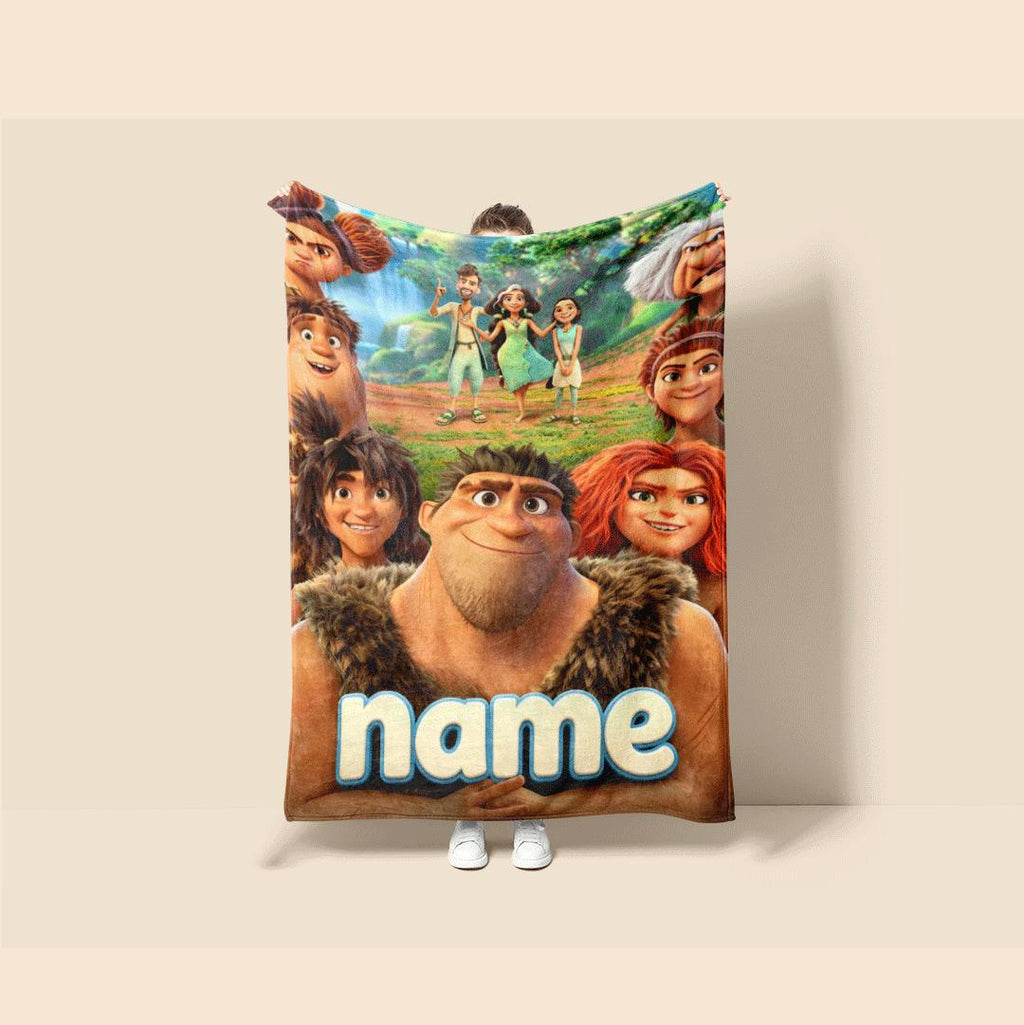 Single blanket Croods adventure print Customized name children blanket hotel blanket winter warm blankets souvenir gift