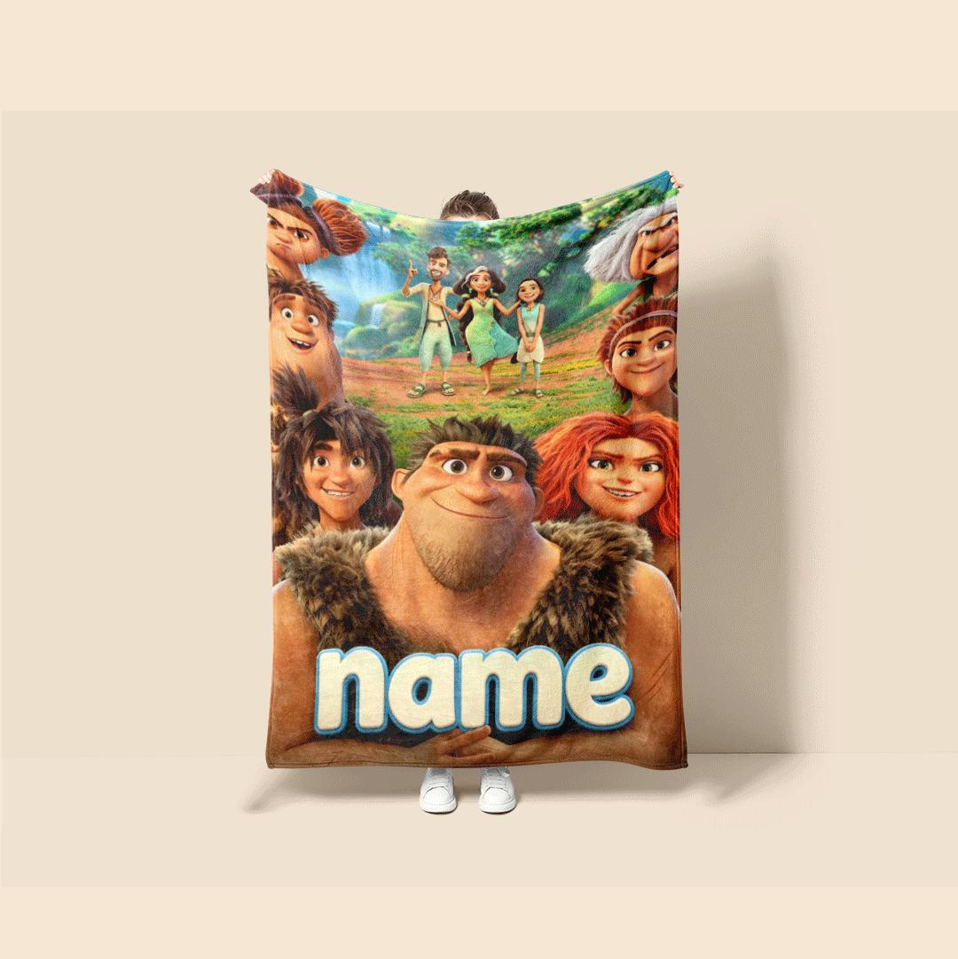 Single blanket Croods adventure print Customized name children blanket hotel blanket winter warm blankets souvenir gift