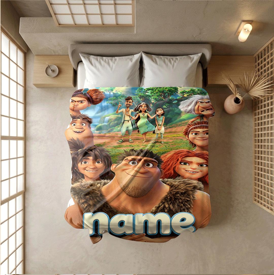 Single blanket Croods adventure print Customized name children blanket hotel blanket winter warm blankets souvenir gift
