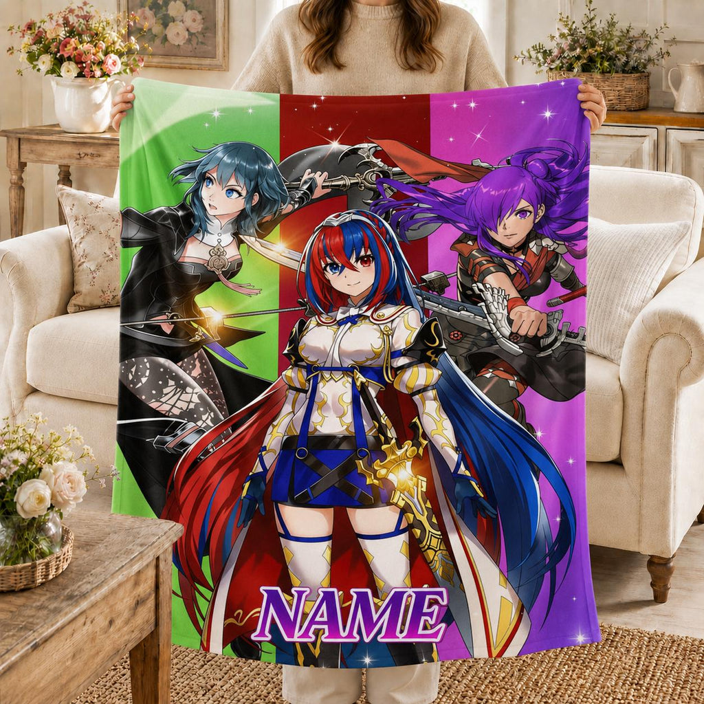 Game Enthusiast Blanket Soft Throw, Fire Emblem Three Houses Custom Name Wall Couch Cover