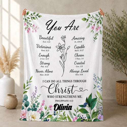 Christian Gifts for Women Blanket, Inspirational Religious Present-Faith Jesus God Bible Verse Gift
