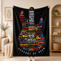 Rock Fan Blanket Soft Throw, Vintage Band Logo Collage Custom Name Room Accent