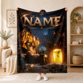 Personalized Co-op Game Players Blanket: Fantasy Adventure Art Throw for Gaming Partner