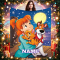 Personalized Cat & Dog Christmas Blanket, Custom Name Flannel Throw, Cute Pet Holiday Blanket, Cozy Kids Winter Gift