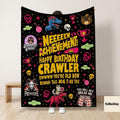 Dungeon Crawler Carl Fleece Blanket, Carl Neeeew Achievement Blanket, Princess Donut Mongo Throw Blanket, DCC LitRPG Bookish Gift