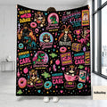 Dungeon Crawler Carl Throw Blanket, Donut Mongo Fleece Blanket, Gamer Book Style Decor, LitRPG Sci Fi Gift, Fiction Fan Cozy Reading Throw